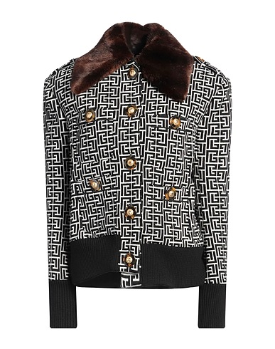 BALMAIN Jacke Schwarz 75% Schurwolle, 20% Polyamid, 5% Kaschmir, Acryl, Wolle