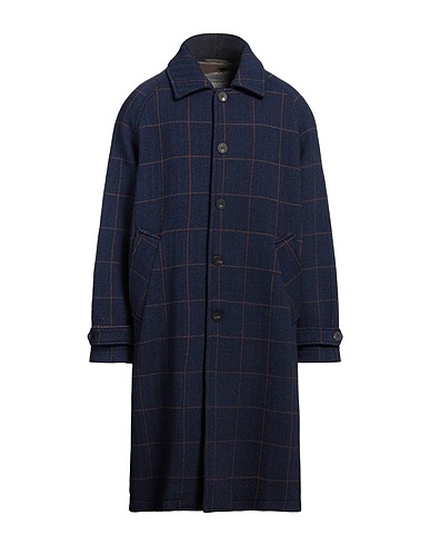 SUN HOUSE Coat Blue 68% Wool, 20% Acrylic, 12% Polyamide, Horn