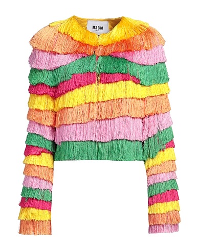 MSGM Jacket Yellow 100% Polyester, Viscose