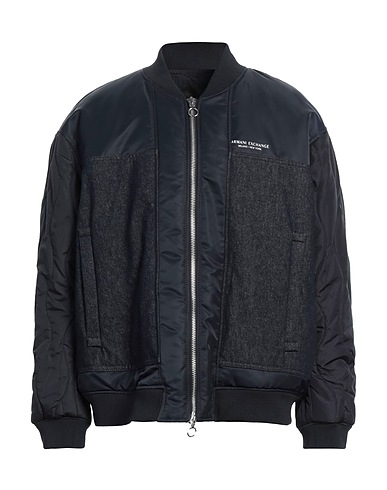 ARMANI EXCHANGE Bomber Midnight blue 100% Cotton, Polyamide, Polyester, Elastane