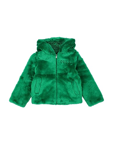 GUESS Teddy Coat Green 100% Polyester