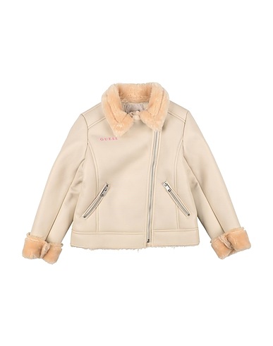 GUESS Teddy Coat Ivory 100% Polyurethane