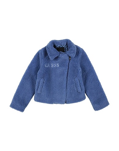 GUESS Teddy Coat Slate blue 100% Polyester