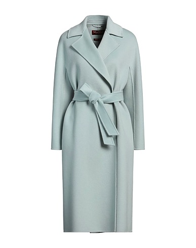 MAX MARA STUDIO Coat Sky blue 50% Cashmere, 50% Virgin Wool