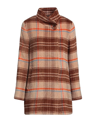 CINZIA ROCCA Coat Beige 63% Alpaca wool, 37% Virgin Wool