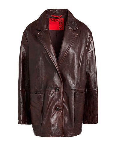 MAX&Co. Lederjacke PLINIO
 Dunkelbraun 100% Schafleder