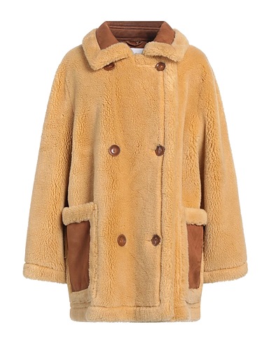STAND STUDIO Teddy Coat Sand 50% Wool, 50% Acrylic, Polyester
