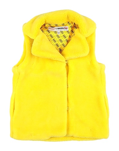 GUESS Teddy Coat Yellow 100% Polyester