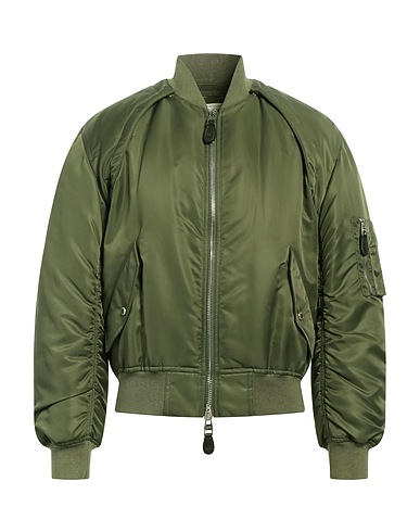 MCQUEEN Bomber Military green 100% Polyamide, Silk, Elastane