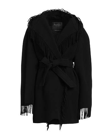 BALENCIAGA コート ブラック ウール 100%