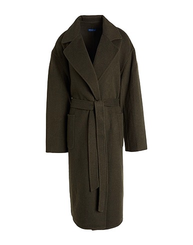 POLO RALPH LAUREN Coat Double-Faced Wool Wrap Coat
 Dark green 100% Wool
