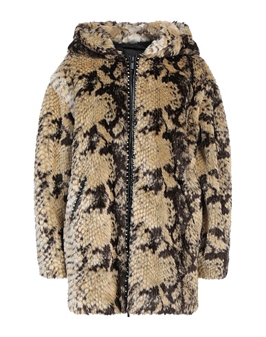 PINKO Teddy Coat Sand 100% Acrylic