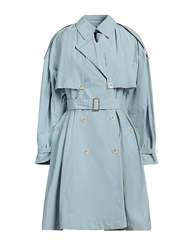 DAWEI Double breasted pea coat Sky blue 71% Cotton, 29% Polyester