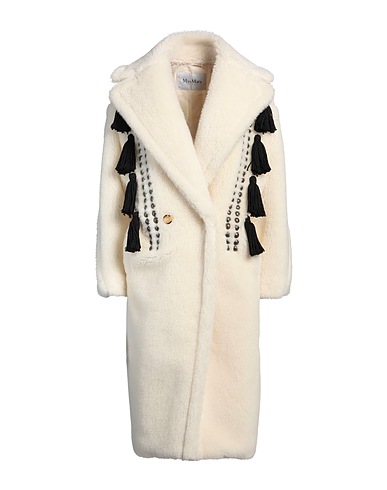 MAX MARA Kunstpelz Weiß 62% Alpakawolle, 26% Schurwolle, 12% Seide