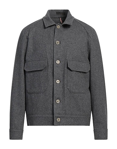 SANTANIELLO Jacket Grey 70% Wool, 25% Polyamide, 5% Polyester