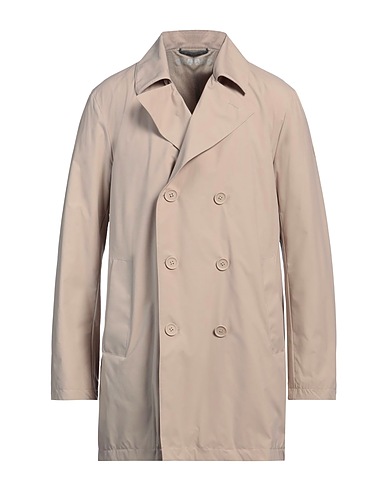 PEOPLE OF SHIBUYA Double breasted pea coat Beige 50% Recycled polyester, 50% Polyester