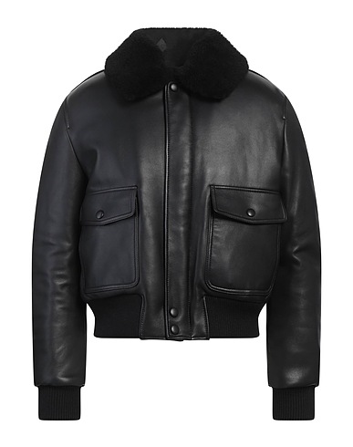 AMI ALEXANDRE MATTIUSSI ブルゾン ブラック 羊革（ラムスキン） 100%