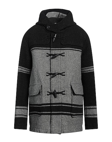 C.P. COMPANY Coat Black 100% Virgin Wool, Cotton, Corozo