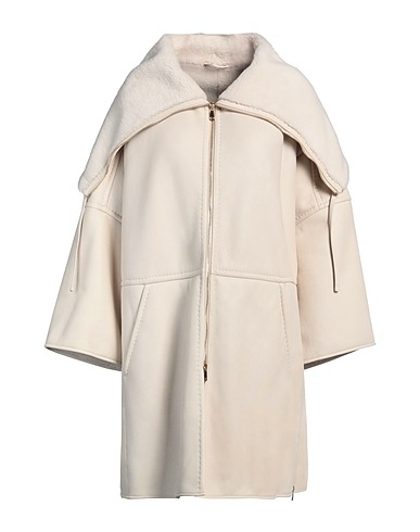 MAX MARA Teddy Coat Off white 100% Shearling