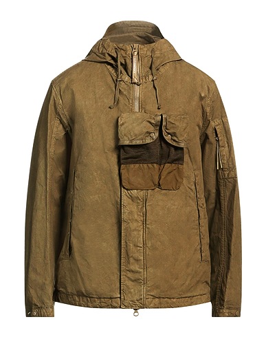 C.P. COMPANY Jacket Military green 100% Cotton, Polyamide