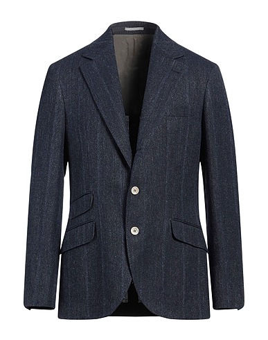 BRUNELLO CUCINELLI Blazer Navy 43% Linen, 21% Silk, 21% Wool, 15% Cotton