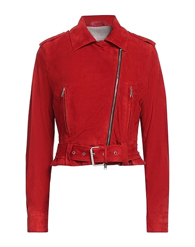 VOLFAGLI Firenze Giacca biker Mattone 100% Pelle