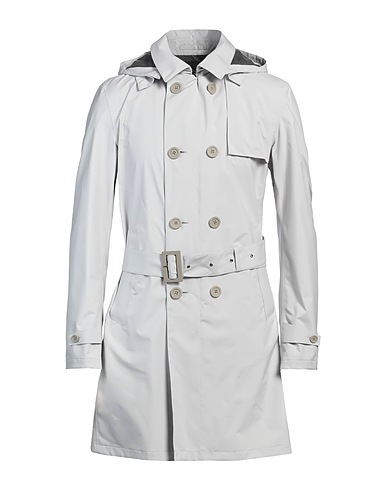 HERNO Double breasted pea coat Light grey 100% Polyester
