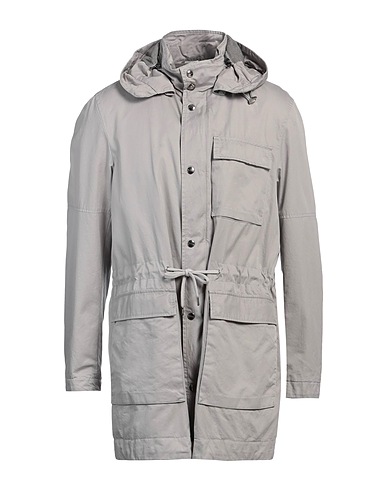 HERNO Full-length jacket Light grey 65% Polyester, 35% Cotton