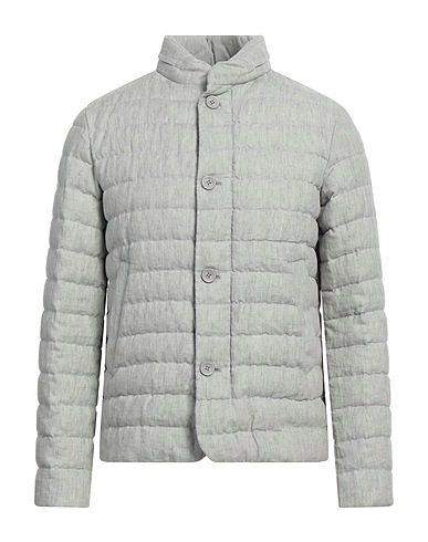 HERNO Shell jacket Light grey 100% Linen, Polyester