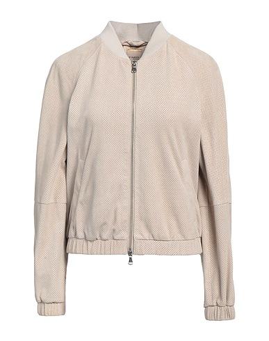 D'AMICO Bomber Beige 100% Leather