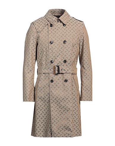 HERNO Double breasted pea coat Khaki 65% Polyester, 35% Cotton