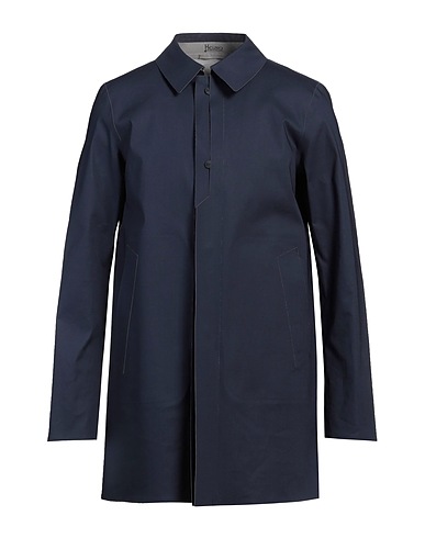 HERNO Full-length jacket Navy blue 97% Cotton, 3% Elastane