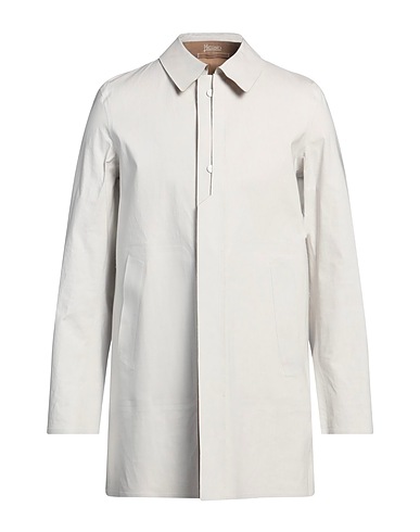 HERNO Full-length jacket Light grey 97% Cotton, 3% Elastane