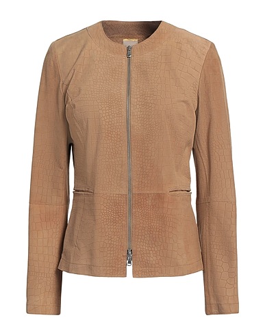 D'AMICO Jacket Khaki 100% Leather