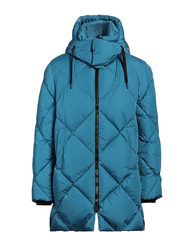 HERNO Shell jacket Deep teal 100% Polyamide, Acrylic, Wool, Elastane