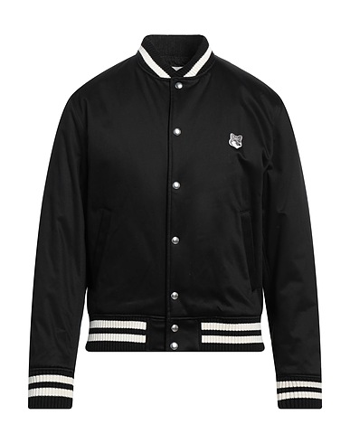 MAISON KITSUNÉ Bomber Black 96% Cotton, 4% Elastane