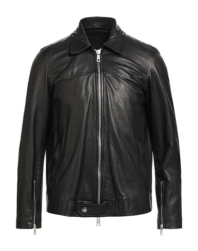 GIORGIO BRATO Biker jacket Black 100% Leather