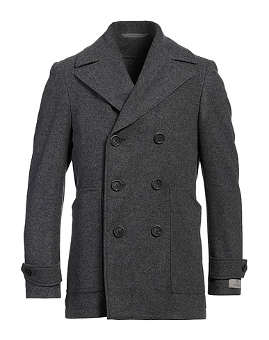 CANALI Coat Charcoal 95% Wool, 5% Cashmere