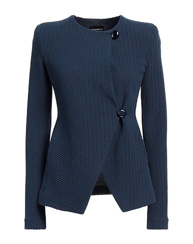 EMPORIO ARMANI Giubbotto Blu navy 58% Cotone, 36% Poliammide, 6% Elastan