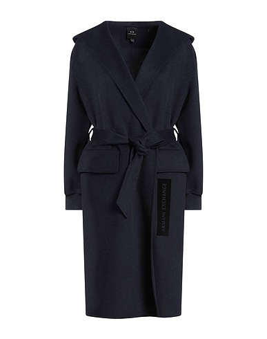 ARMANI EXCHANGE Mantel Nachtblau 54% Schurwolle, 42% Polyester, 2% Polyamid, 2% Viskose