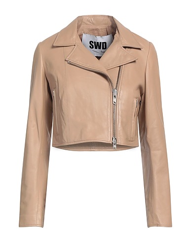 SWD by S.W.O.R.D. Biker jacket Light brown 100% Leather