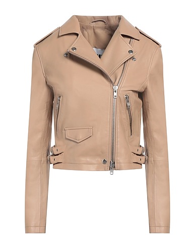 SWD by S.W.O.R.D. Giacca biker Beige 100% Pelle