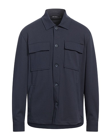 ANTONY MORATO Solid color shirt Navy 55% Polyester, 40% Cotton, 5% Elastane