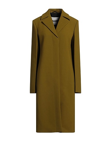 JIL SANDER Coat Khaki 100% Virgin Wool