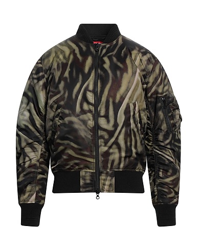 DIESEL Bomber Military green 100% Nylon, Acrylic, Polyester, Elastane
