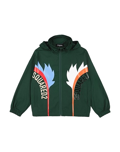 DSQUARED2 Jacket Dark green 98% Cotton, 2% Elastane