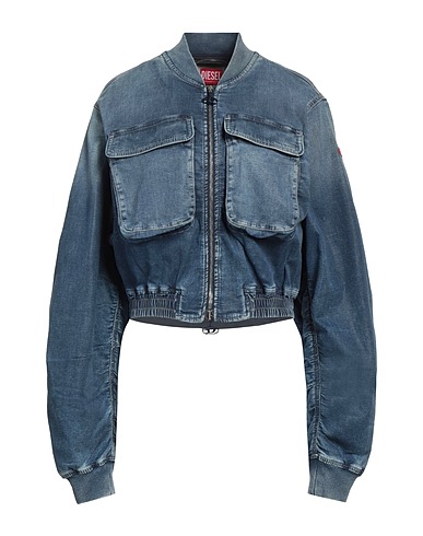 DIESEL Denim jacket Blue 90% Cotton, 8% Polyester, 2% Elastane