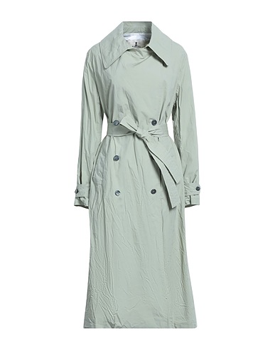 BARENA Double breasted pea coat Sage green 97% Cotton, 3% Elastane