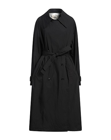 BARENA Double breasted pea coat Black 97% Cotton, 3% Elastane