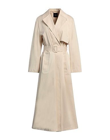 THEORY Full-length jacket Beige 96% Cotton, 4% Elastane